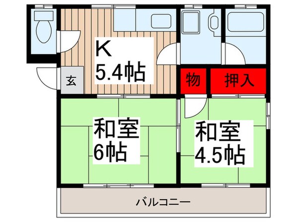 ニューハイツクニイの物件間取画像